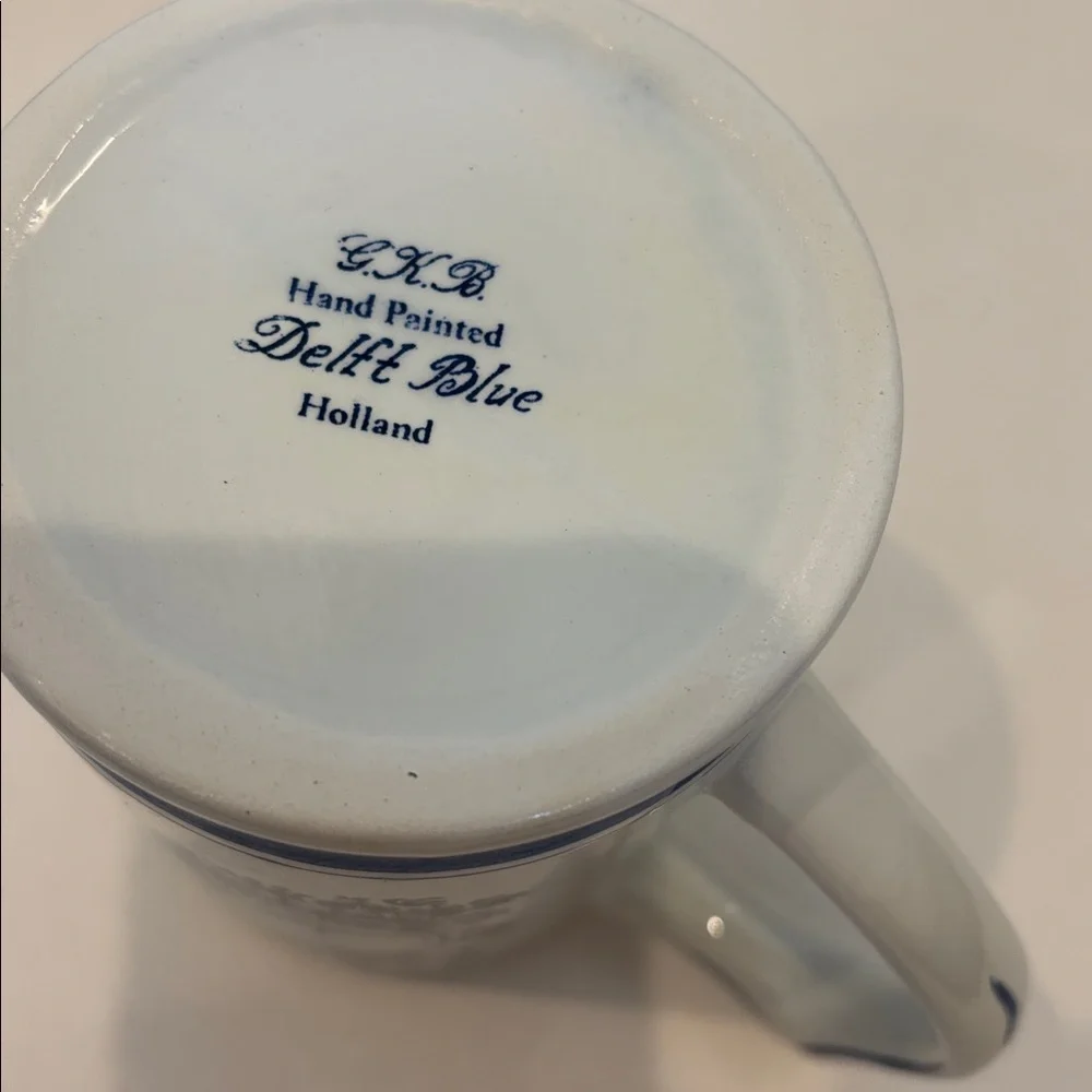 Vintage Heineken Blue Delft's Hand Painted Mug Made in Holland Beer Stein‎